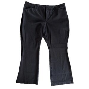 Old Navy Pixie Flare Pants Womens 22 High Rise Black Plus Size Stretch